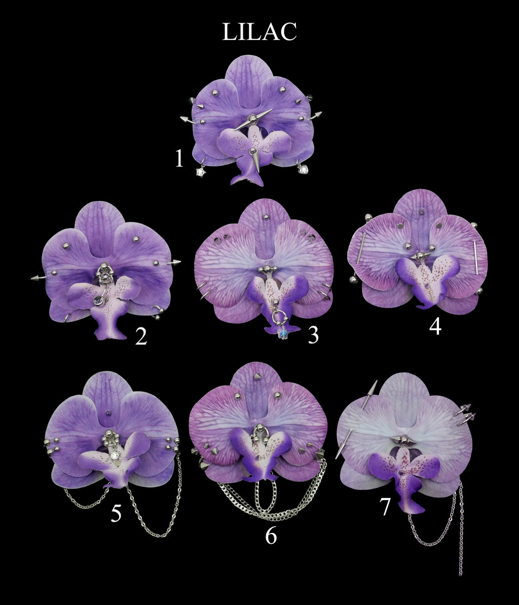 Pierced Orchid Hairclip/Keychain