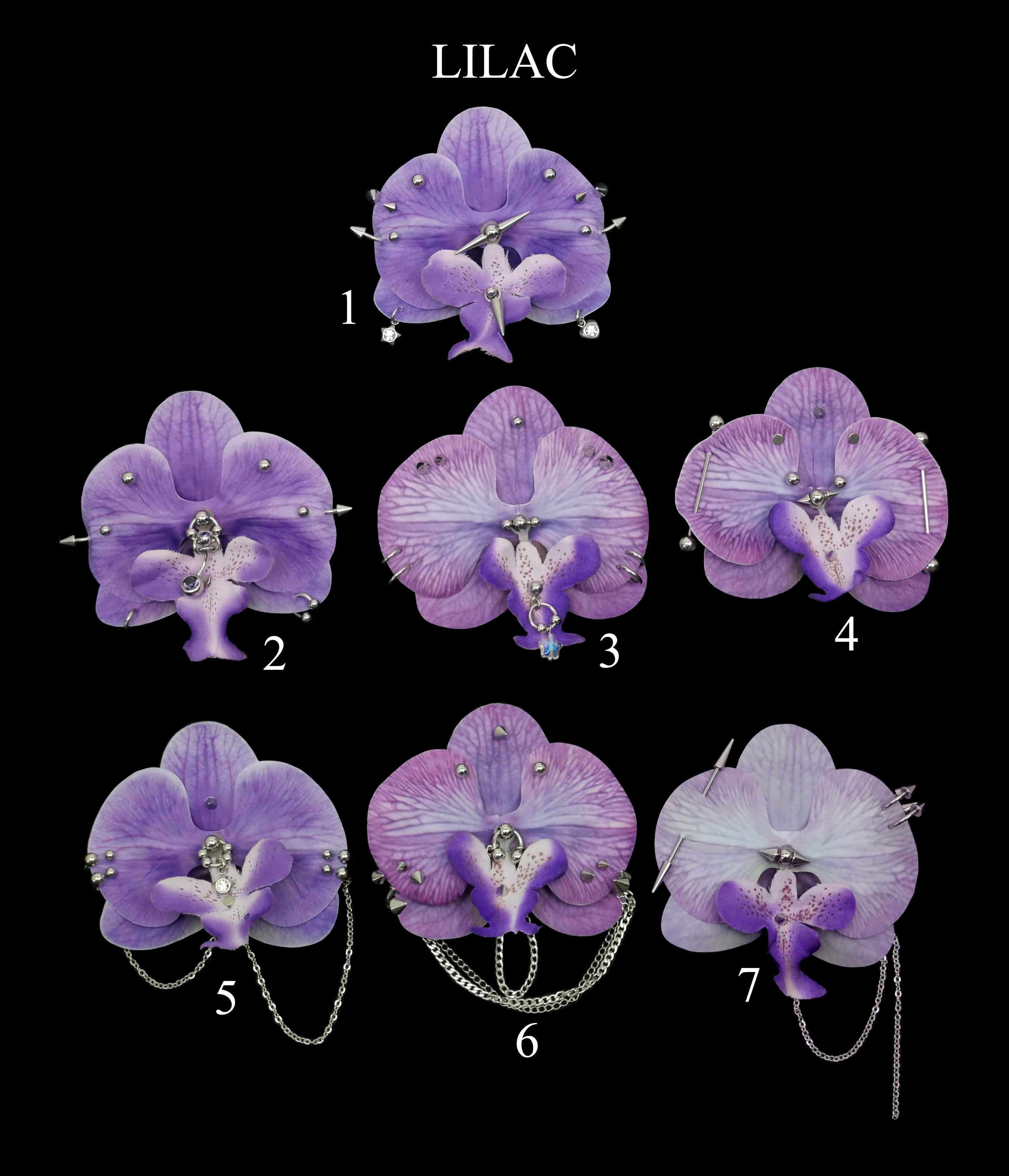 Pierced Orchid Hairclip/Keychain