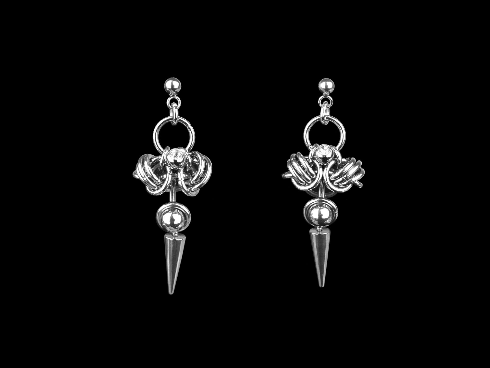 Crystal Spike Earrings