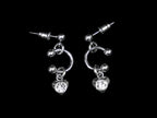 Pierced Crystal Heart Earrings