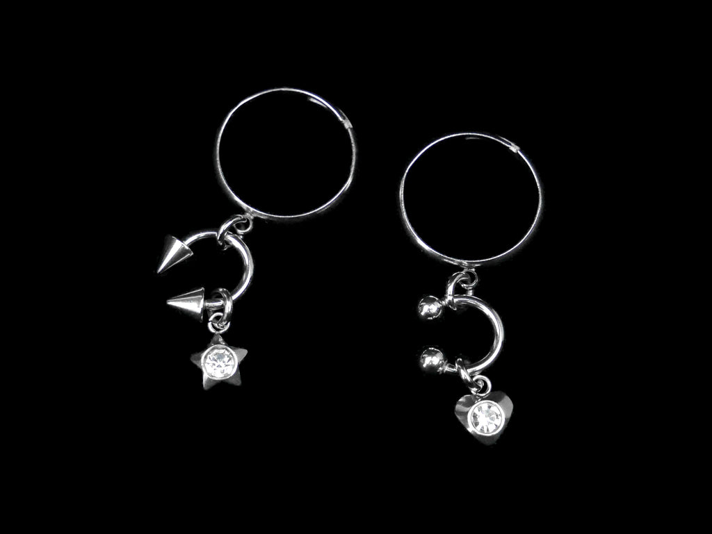 Pierced Crystal Star/Heart Ring