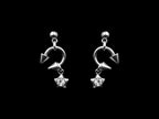 Pierced Crystal Star Earrings