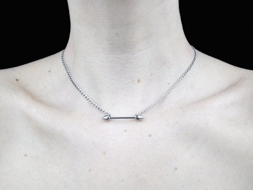 Spikey Barbell Necklace