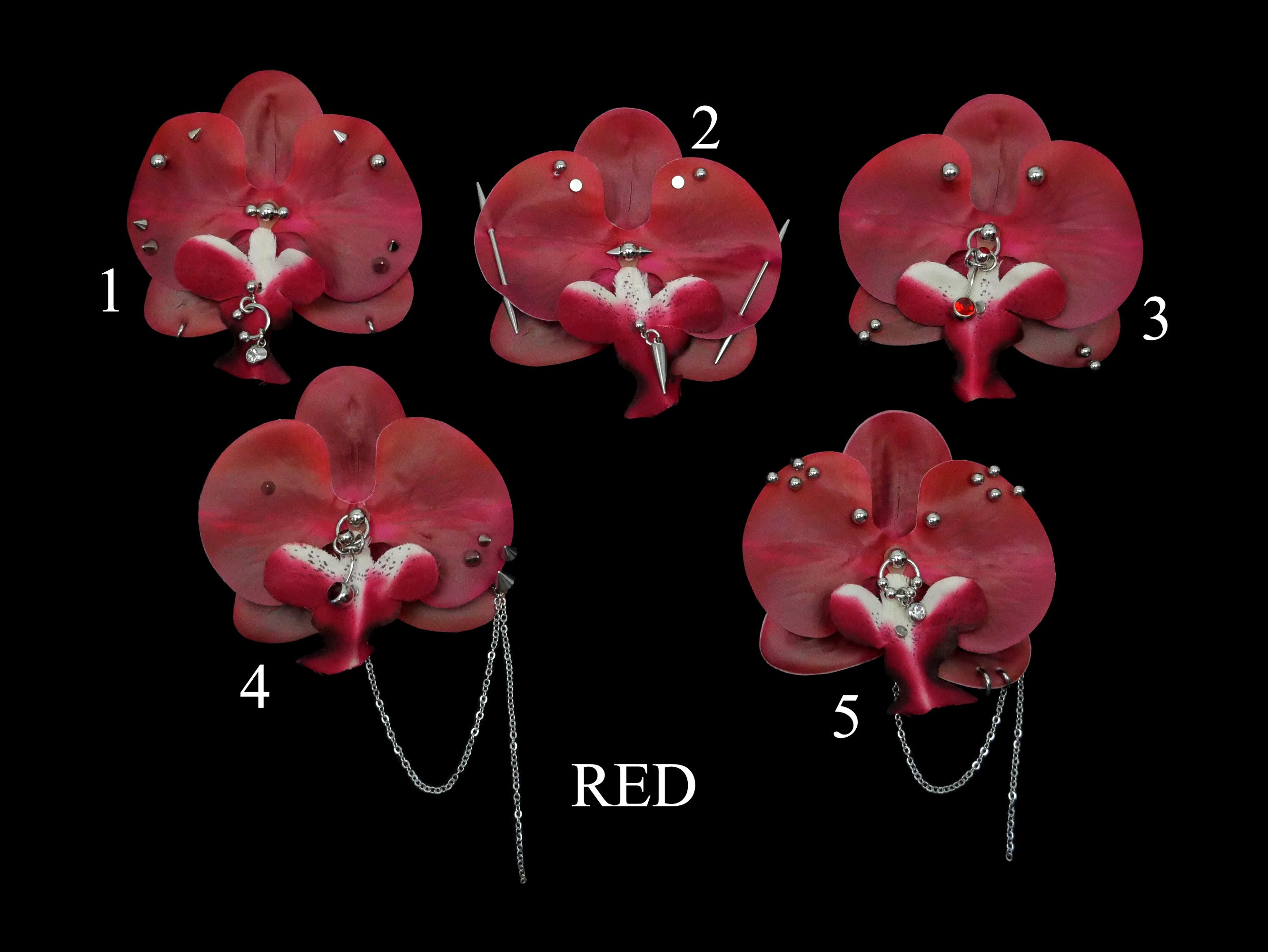 Pierced Orchid Hairclip/Keychain