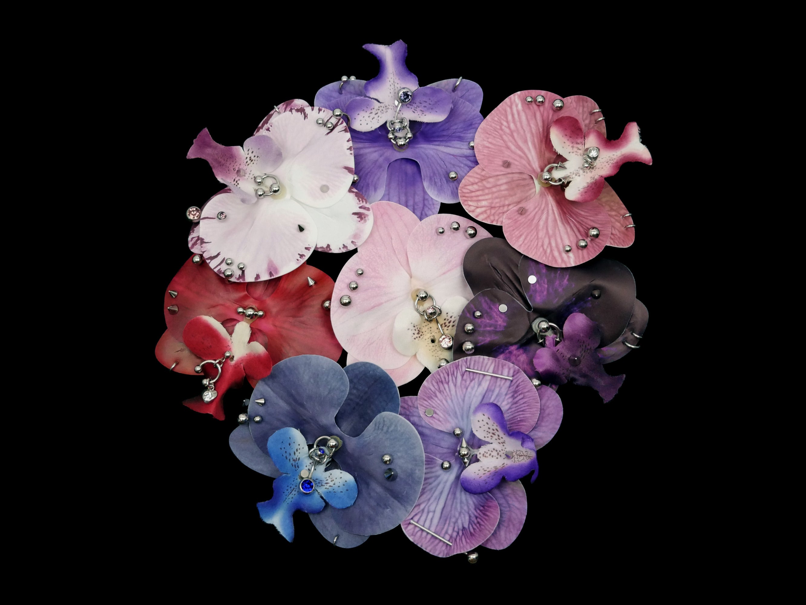Pierced Orchid Hairclip/Keychain