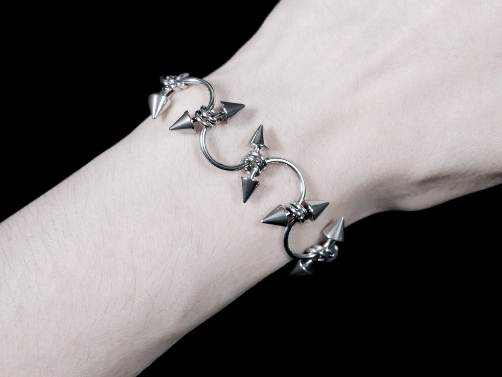 Spikey Circular Barbell Bracelet