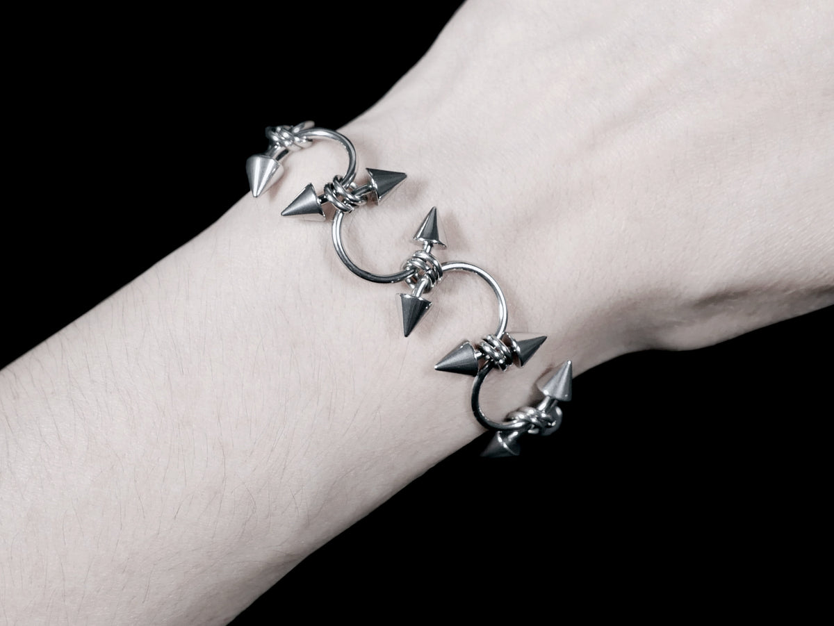 Spikey Circular Barbell Bracelet