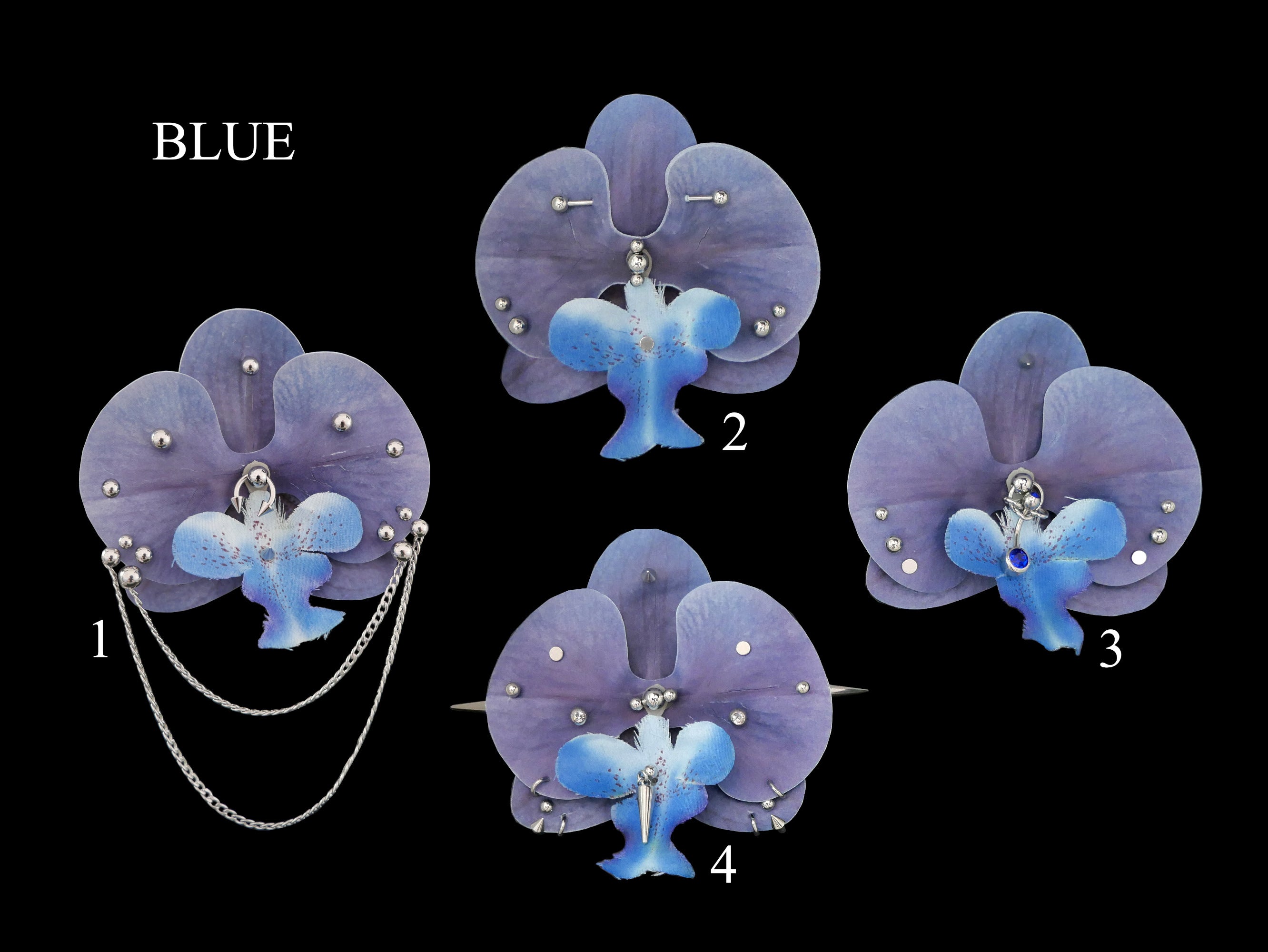 Pierced Orchid Hairclip/Keychain