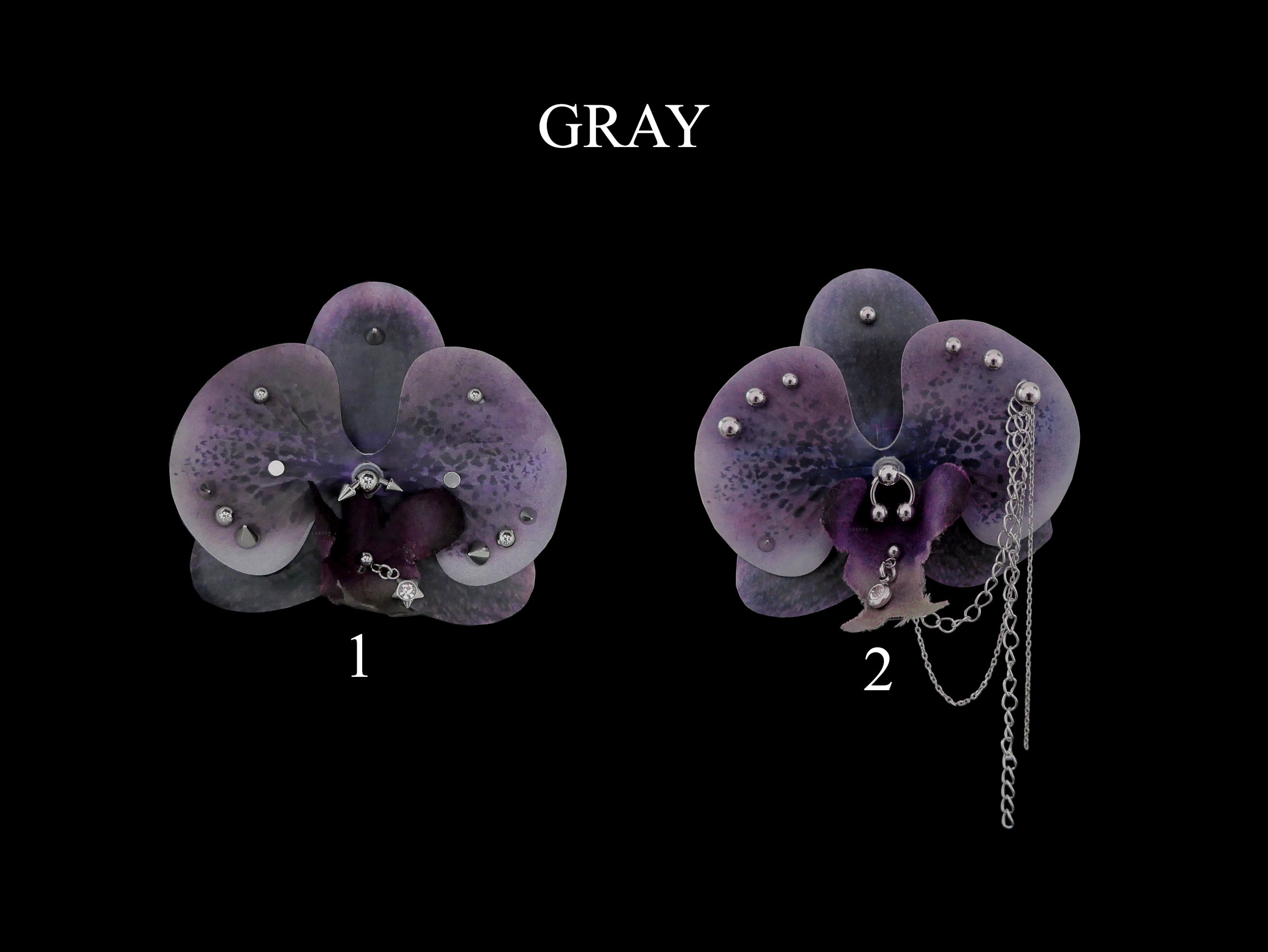 Pierced Orchid Hairclip/Keychain