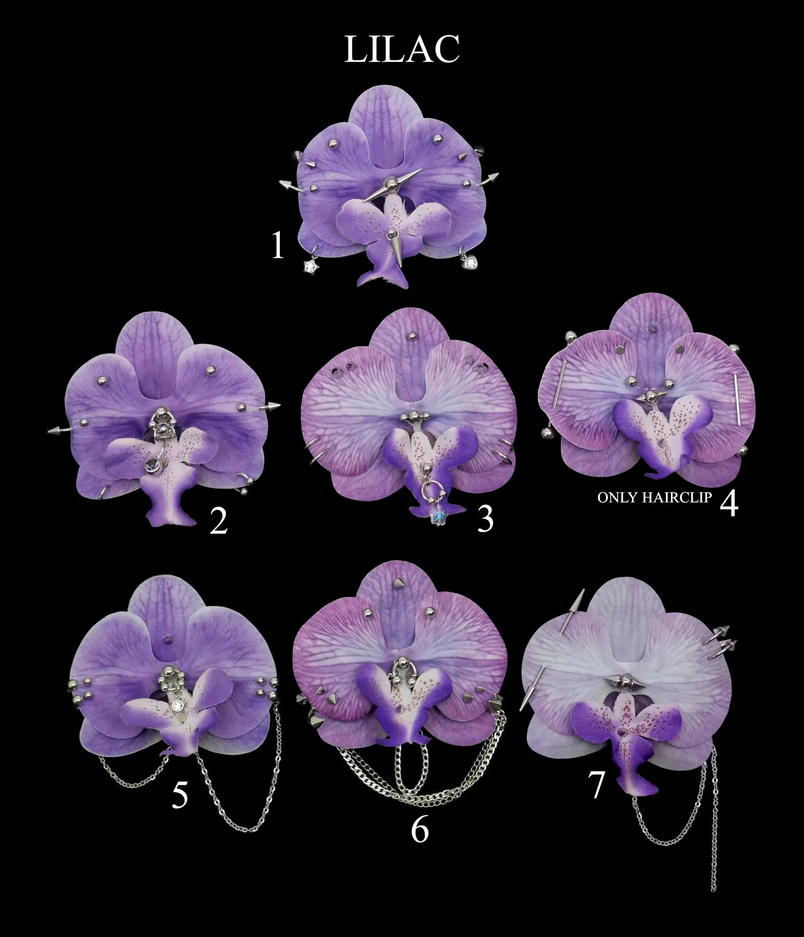 Pierced Orchid Hairclip/Keychain