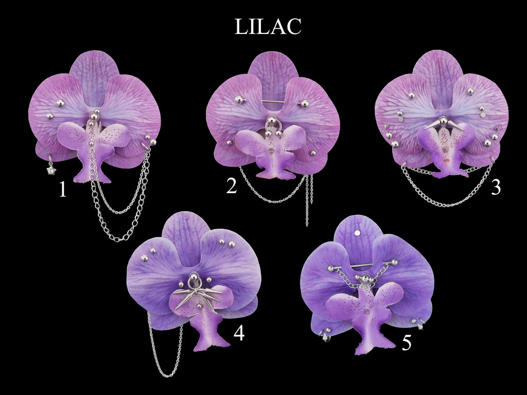 Pierced Orchid Hairclip/Keychain