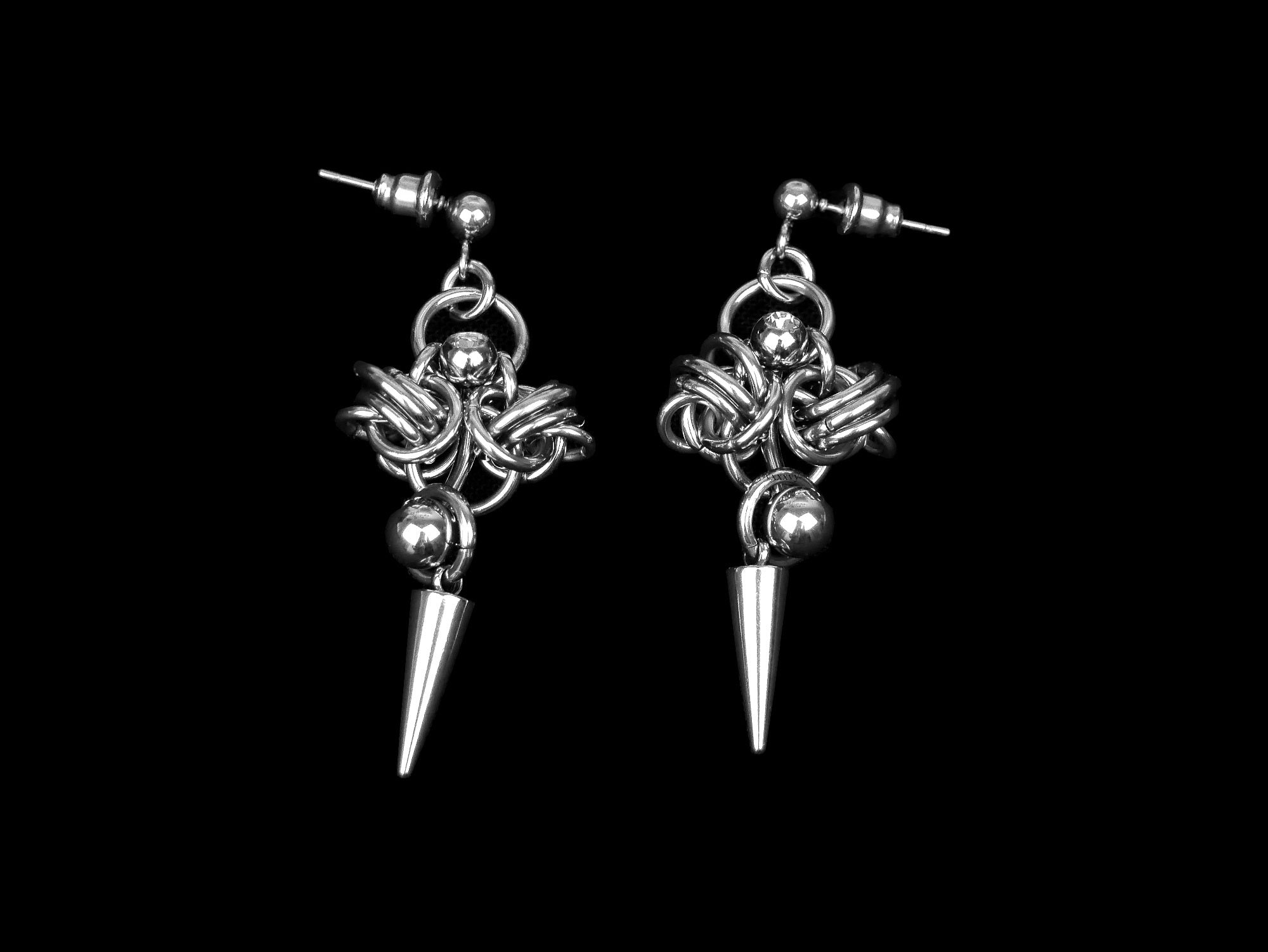 Crystal Spike Earrings