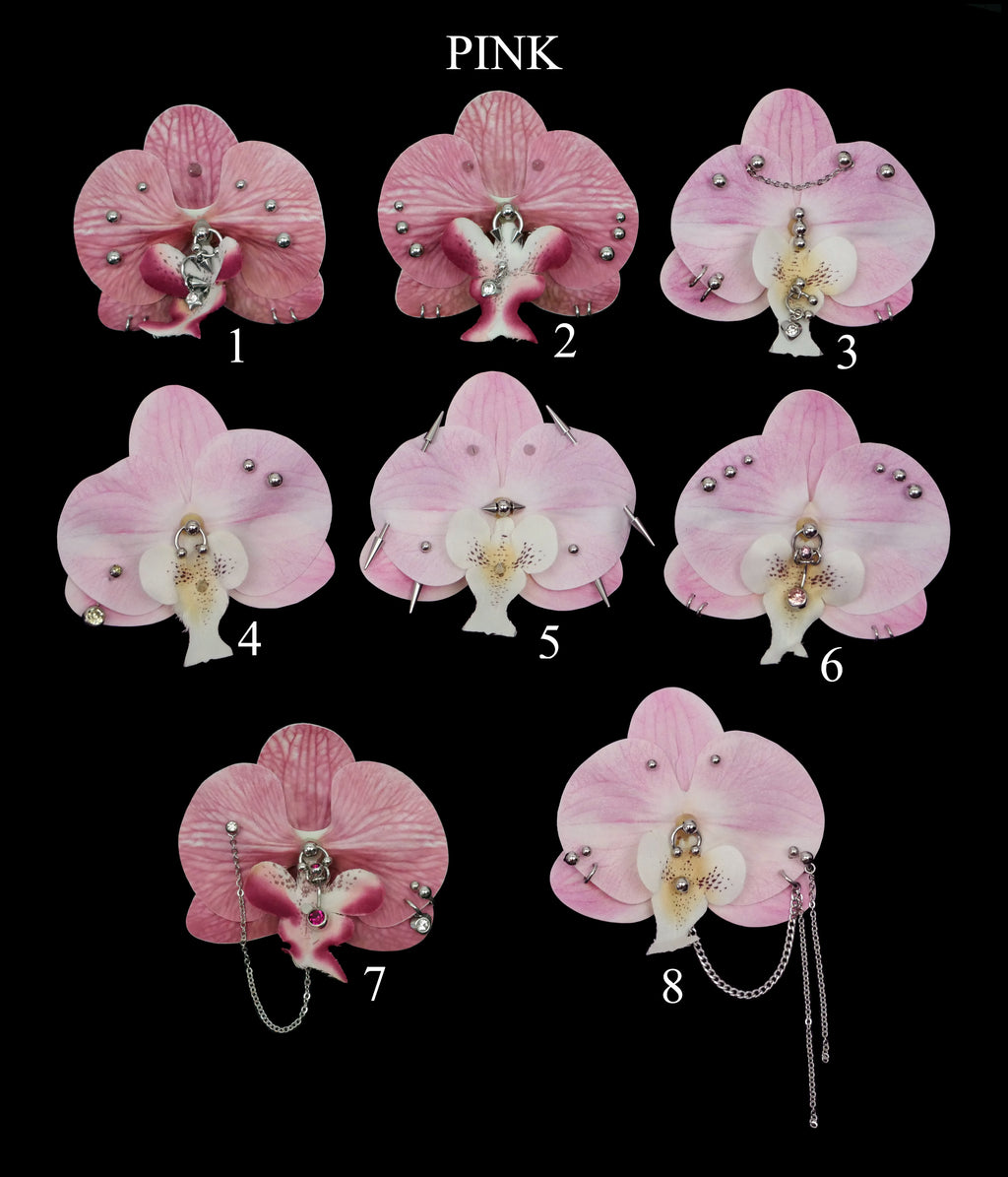 Pierced Orchid Hairclip/Keychain