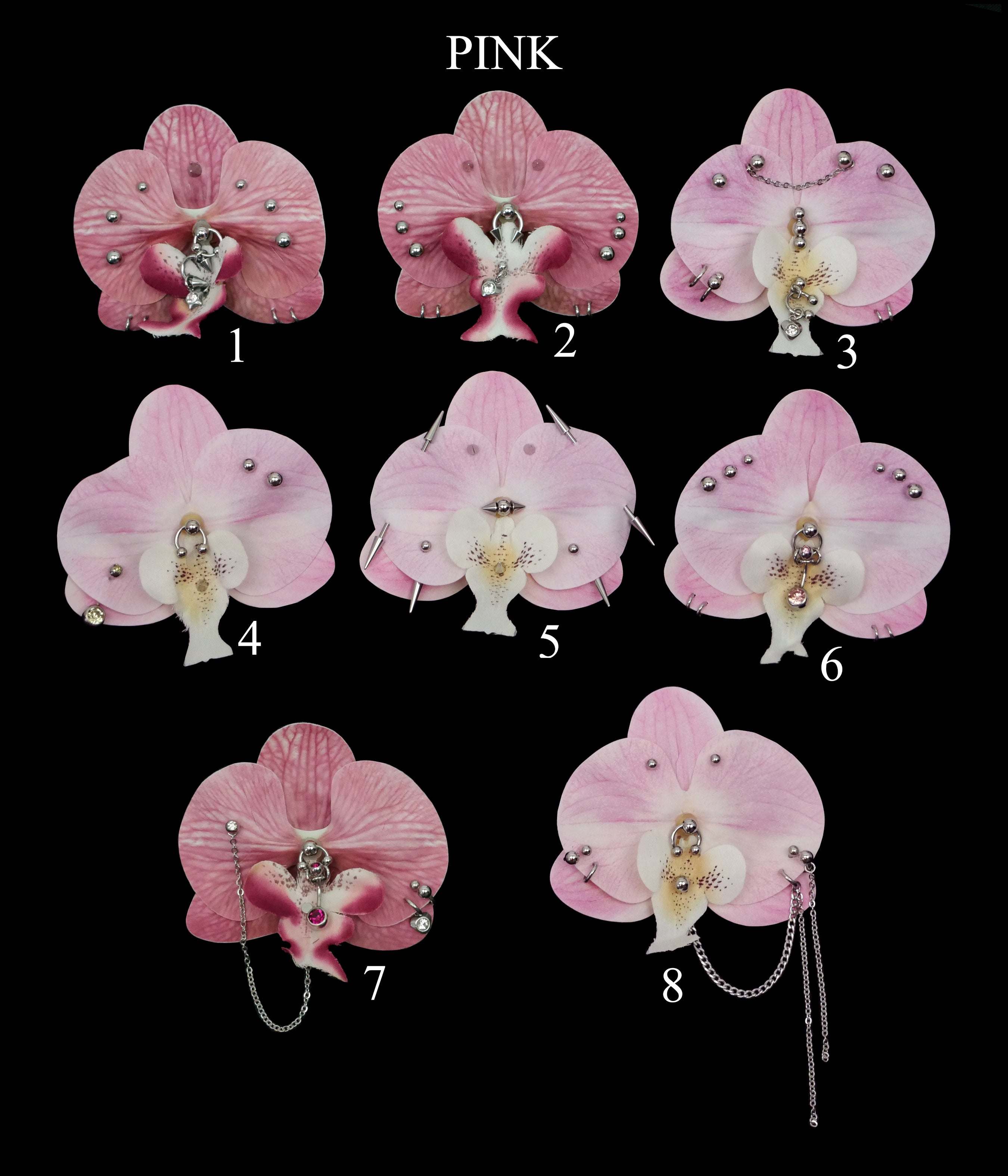 Pierced Orchid Hairclip/Keychain