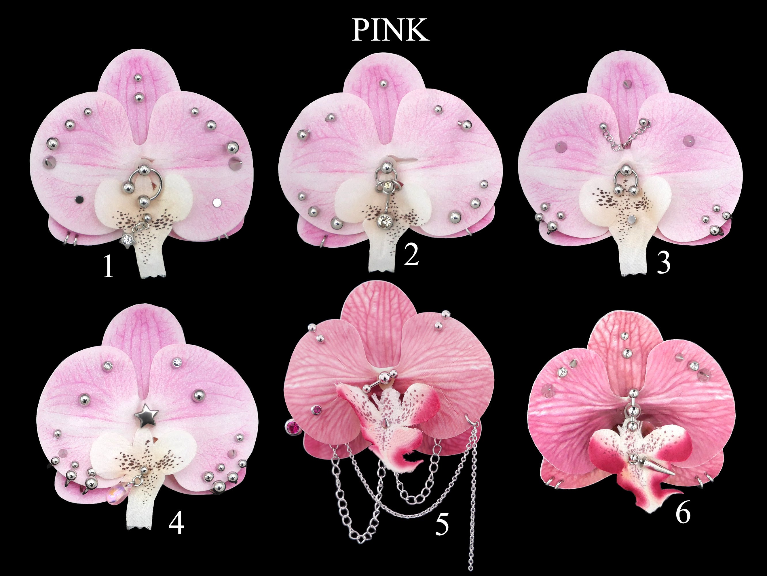 Pierced Orchid Hairclip/Keychain
