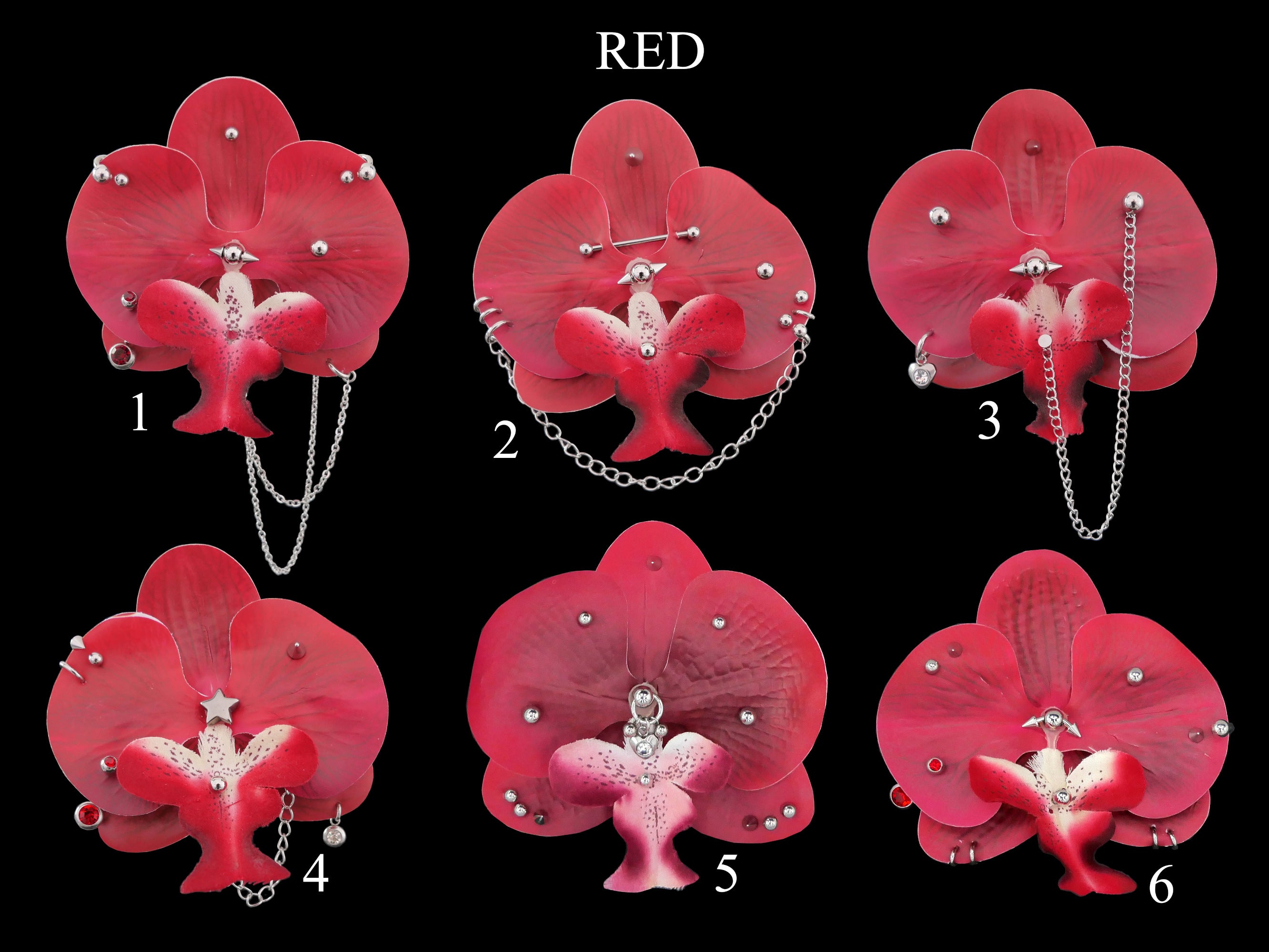 Pierced Orchid Hairclip/Keychain