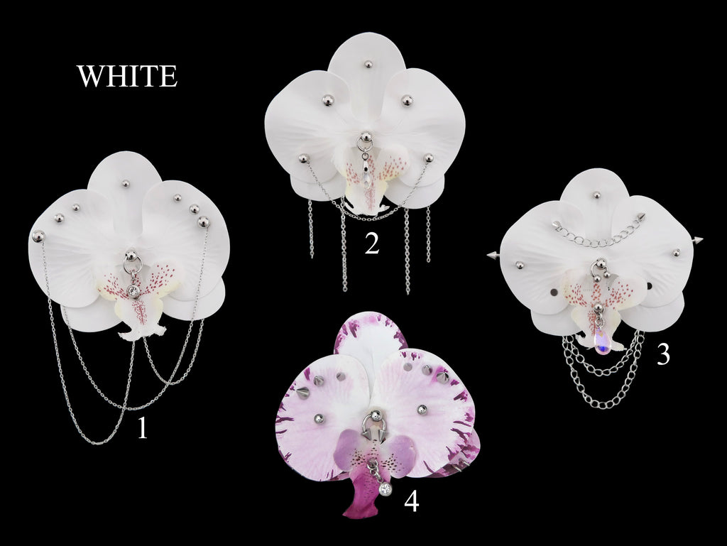 Pierced Orchid Hairclip/Keychain