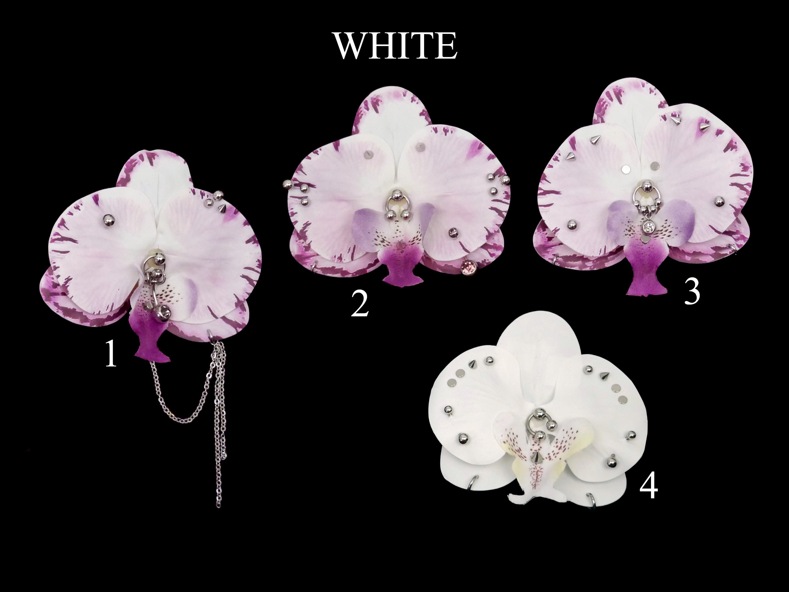 Pierced Orchid Hairclip/Keychain